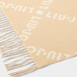 Xaile Jacquard com Franjas Bege | Liu jo