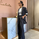 Blazer Estruturado Cinzento com Cinto | Scotch & Soda