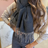 Estola com Logotipo em Relevo Cinza | Liu Jo