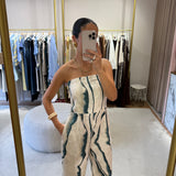 Macacão Bella em Linho Estampado | LIVIANA CONTI