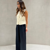Colete de linho Semicouture ecru