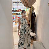 Saia Amber em Linho com Print | LIVIANA CONTI