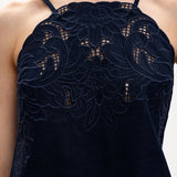 Top Azul em Linho com Bordados | Twinset