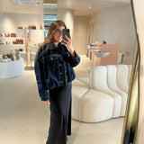 Blusão abalonado SEMICOUTURE em denim