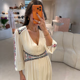 Vestido Midi Bordado | Ba&sh