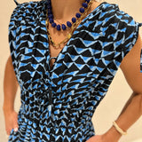 Vestido midi Scotch & Soda com estampado geométrico