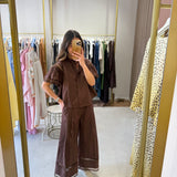 Blusa em Popelina com Renda nas Mangas | TWINSET
