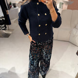 Calça pantalona Ross Folina Noir | VIOLETA