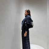 Cardigan Azul Marinho em Malha de Lã com Botões Dourados | Liu Jo