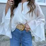 Blusa Fluida Ecru | LIU JO