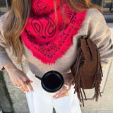 Bandana Grande em Malha Vermelho | VIOLETA