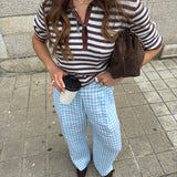Polo de Riscas Azul com Pedraria | LIU JO