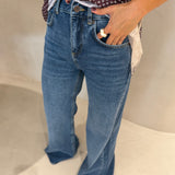 Jeans Flare de Cintura Alta com Bandana em Renda | LIUJO