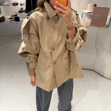 Trench Coat Curto Bege com Colete  | Ottod'ame