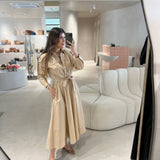 Vestido camiseiro LIU JO em popelina bege