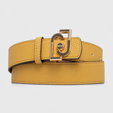 Cinto Liu Jo reversível amarelo e camel