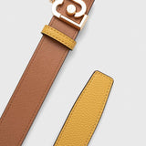 Cinto Liu Jo reversível amarelo e camel