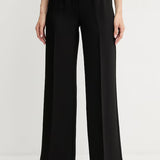 Calça Wide Fit em Crepe Preto | TWINSET