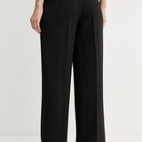 Calça Wide Fit em Crepe Preto | TWINSET