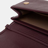 Mala de Ombro em Bordeaux com Logo Dourado | Love Moschino