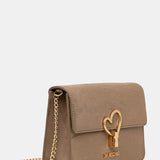 Mala de Ombro em Suede Bege | Love Moschino