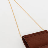 Mala de Ombro em Suede Castanho | Love Moschino