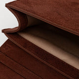 Mala de Ombro em Suede Castanho | Love Moschino