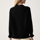 Camisola Preta Oversize com Lã | TWINSET