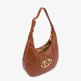 Mala de mão acolchoada em camel | Love Moschino