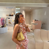 Conjunto Floral em Bege e Coral | Violeta Store