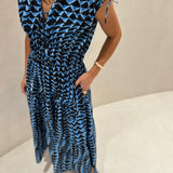 Vestido midi Scotch & Soda com estampado geométrico