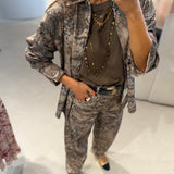 Camisa Paisley em Veludo de Algodão | LIU JO