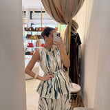 Saia Amber em Linho com Print | LIVIANA CONTI