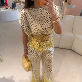 Conjunto Calça e Blusa com Print às Bolinhas | OTTOD'AME
