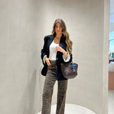 Calça em sarja animal print