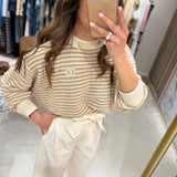 Calça palazzo TWINSET em sarja com cinto