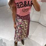 T-shirt Rosa com Logótipo Bordeaux Ioni | ba&sh