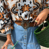 Camisola de malha com padrão floral Farm rio
