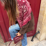 Lenço Estampa Bandana Bordeaux | VIOLETA