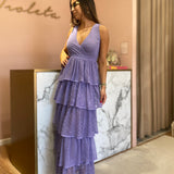 Vestido Toledo em malha lilás Nenette