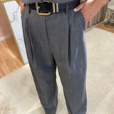 Calças Wide‑Leg Cintura Alta Cinzento | Scotch & Soda