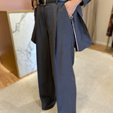 Calças Palazzo Cinza Rose de Cintura Alta | Scotch & Soda