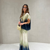 Conjunto blusa e calça acetinado Ottod'ame com print tie dye