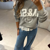 Sweatshirt Cinza com Logótipo Branco Benjamin | ba&sh