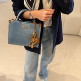 Mala Média com Pendente em Jeans | LIU JO