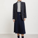 Blazer em Mistura de Lã com estampa Xadrez | ottod'ame