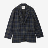 Blazer em Mistura de Lã com estampa Xadrez | ottod'ame