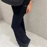 SET top e calça TWINSET preto em malha fria