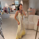 Vestido Midi de Alças Fluido com Padrão  | OTTOD’AME