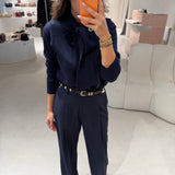 Calça Palazzo Azul Marinho | Liu Jo